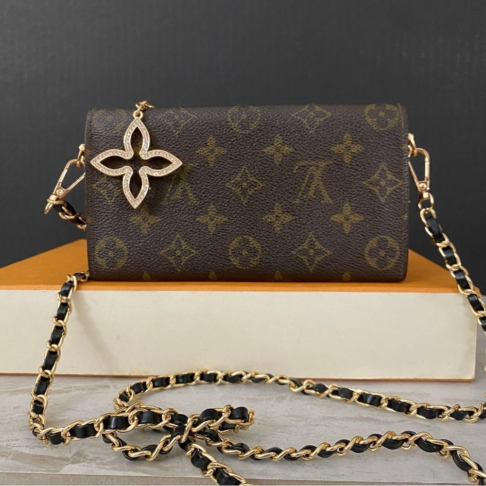 LOUIS VUITTON Monogram Sarah Wallet to Shoulder Bag 💼 W17 - Picture 4 of 14